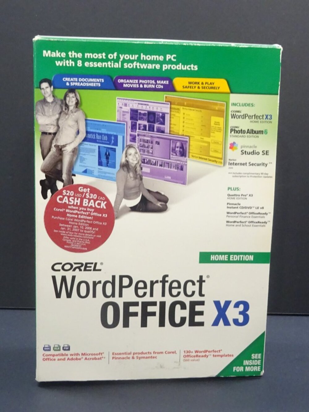 Corel WordPerfect Office X3 Home Edition PC Software Box Set
